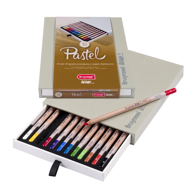 Een Pastelpotlood Bruynzeel Design set á 12 stuks assorti koop je bij Company Supplies