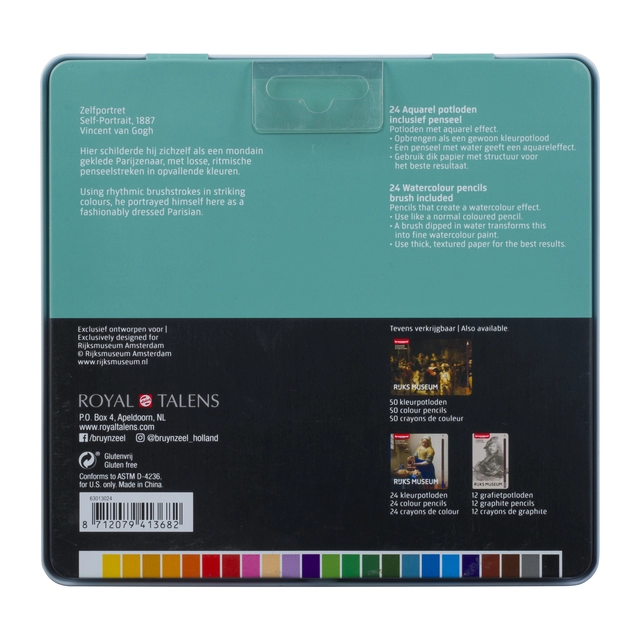 Aquarelpotlood Bruynzeel Rijksmuseum Van Gogh set á 24 stuks assorti