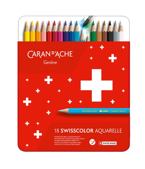 Een Kleurpotloden Caran d'Ache Swisscolor aquarel 18stuks ass. koop je bij VHK Kantoorartikelen