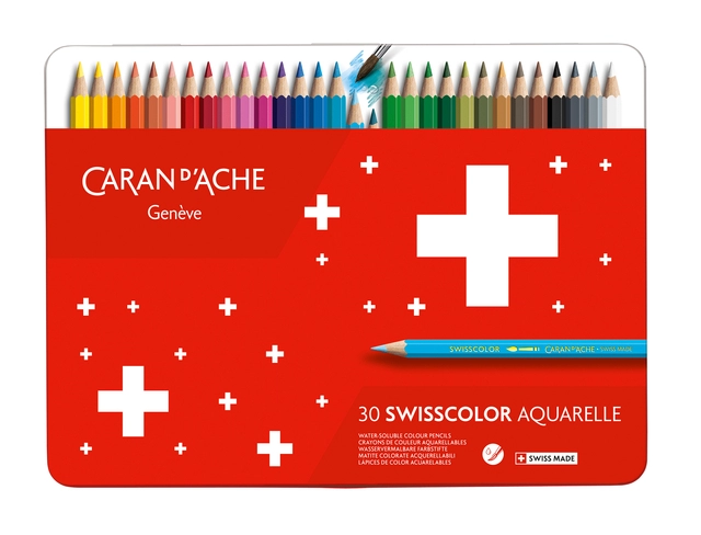 Een Kleurpotloden Caran d'Ache Swisscolor aquarel 30stuks ass. koop je bij VHK Kantoorartikelen