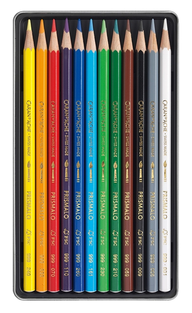 Een Kleurpotloden Caran d'Ache Prismalo 12stuks assorti koop je bij VHK Kantoorartikelen