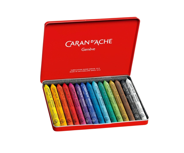 Een Waskrijt Caran d'Ache neocolor-I 15 stuks assorti koop je bij Hoekmankantoorartikelen.nl