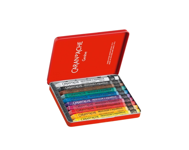 Een Waskrijt Caran d'Ache neocolor-II 10 stuks assorti koop je bij Hoekmankantoorartikelen.nl