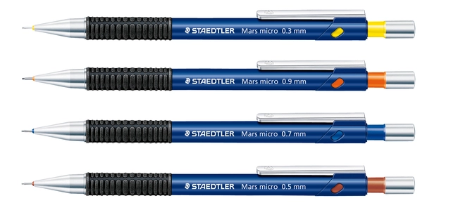 Een Potloodstift Staedtler Mars Carbon Micro 0.5mm HB blister 2 stuks koop je bij Hoekmankantoorartikelen.nl