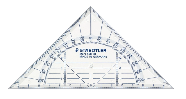 Een Geodriehoek Staedtler 568 160mm transparant koop je bij Hoekmankantoorartikelen.nl