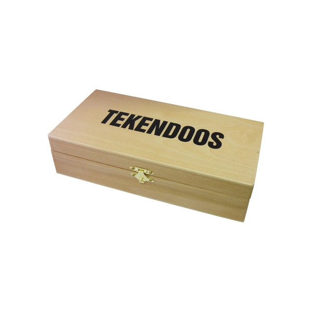 Een Tekendoos 25x12.5x6.5cm 3 vakken beukenhout koop je bij VHK Kantoorartikelen