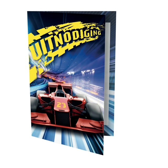 Een Uitnodigingen Race auto koop je bij VHK Kantoorartikelen