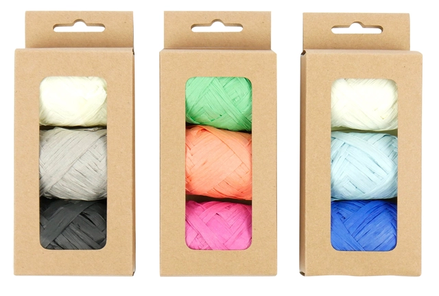 Een Lint raffia assorti: oranje, groen & roze koop je bij Hoekmankantoorartikelen.nl