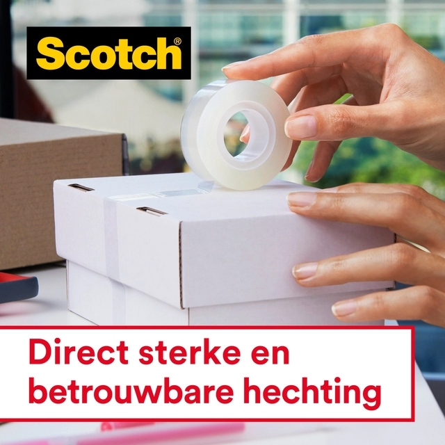 Een Plakband Scotch Crystal 600 19mmx15m transparant + handdispenser koop je bij Hoekmankantoorartikelen.nl