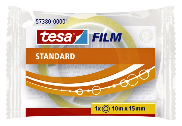 Een Plakband tesafilm® Standaard 10mx15mm transparant koop je bij Hoekmankantoorartikelen.nl