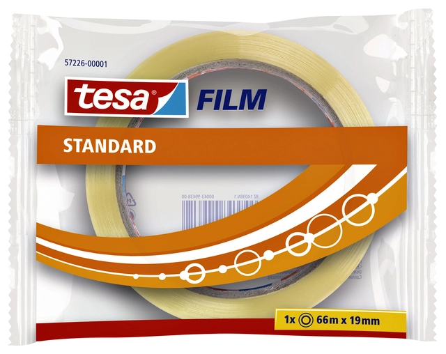 Een Plakband tesafilm® Standaard 66mx19mm transparant koop je bij Hoekmankantoorartikelen.nl