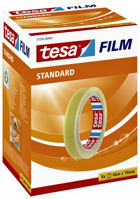 Een Plakband tesafilm® Standaard 66mx19mm transparant koop je bij Hoekmankantoorartikelen.nl