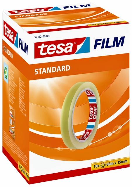 Een Plakband tesafilm® Standaard 66mx15mm transparant koop je bij Hoekmankantoorartikelen.nl