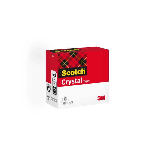 Een Plakband Scotch Crystal 600 19mmx33m transparant koop je bij Hoekmankantoorartikelen.nl