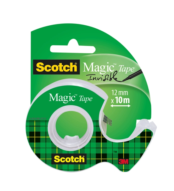 Een Plakband Scotch Magic 810 12mmx10m onzichtbaar + plakbandhouder koop je bij Hoekmankantoorartikelen.nl