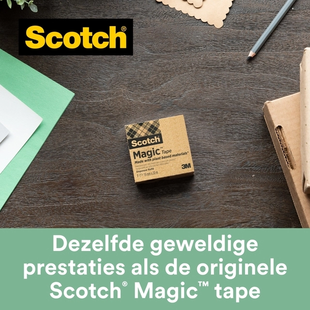 Een Plakband Scotch Magic 900 19mmx30m onzichtbaar mat koop je bij VHK Kantoorartikelen