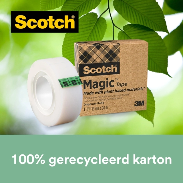 Een Plakband Scotch Magic 900 19mmx30m onzichtbaar mat koop je bij VHK Kantoorartikelen