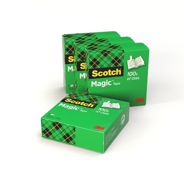 Een Plakband Scotch Magic 810 19mmx33m onzichtbaar transparant 4 rollen koop je bij Hoekmankantoorartikelen.nl