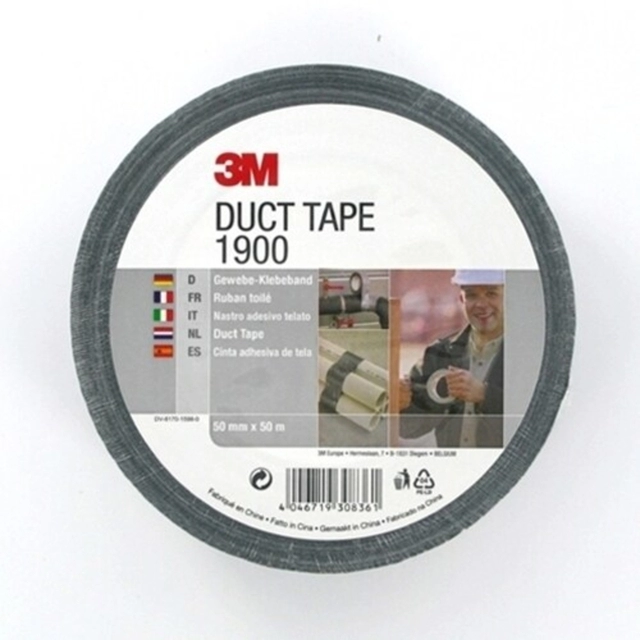 Een Duct tape 3M Economy 1900 50mmx50m zwart koop je bij Hoekmankantoorartikelen.nl