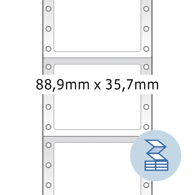 Een Etiket HERMA 8181 88.9x35.7mm 1-baans geel 2000stuks koop je bij VHK Kantoorartikelen