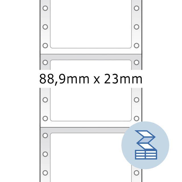 Een Etiket HERMA 8160 88.9x23mm 1-baans wit 2000stuks koop je bij VHK Kantoorartikelen