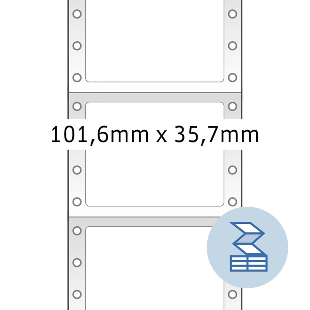 Een Etiket HERMA 8212 101.6x35.7mm 1-baans wit 4000stuks koop je bij VHK Kantoorartikelen