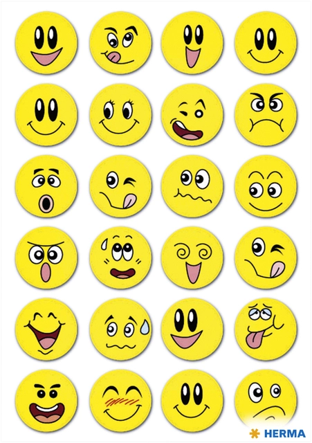 Een Etiket HERMA 3657 smiley met wiebeleffect koop je bij Hoekmankantoorartikelen.nl