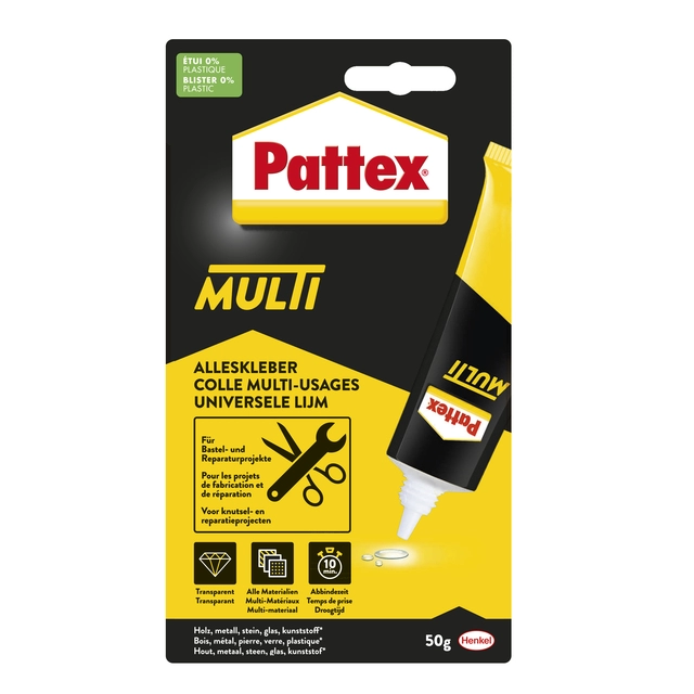 Een Alleslijm Pattex Multi tube 50gram op blister koop je bij VHK Kantoorartikelen