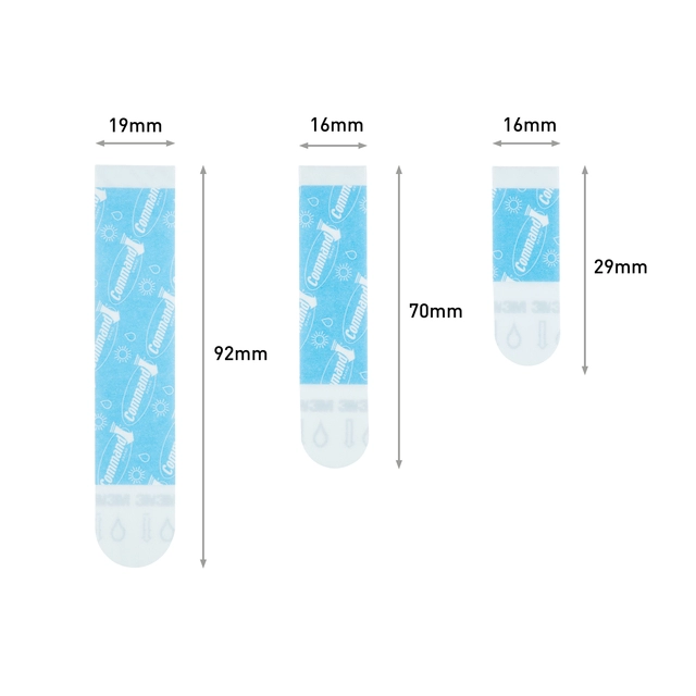 Een Bevestigingsstrip Command waterbestendig 16 stuks assorti koop je bij Hoekmankantoorartikelen.nl