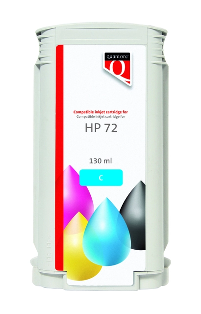 Een Inktcartridge Quantore alternatief tbv HP 72 C9371A blauw koop je bij VHK Kantoorartikelen