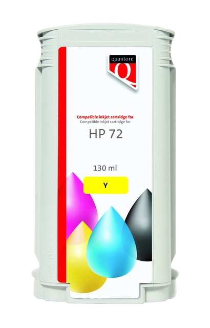 Een Inktcartridge Quantore alternatief tbv HP 72 C9373A geel koop je bij VHK Kantoorartikelen