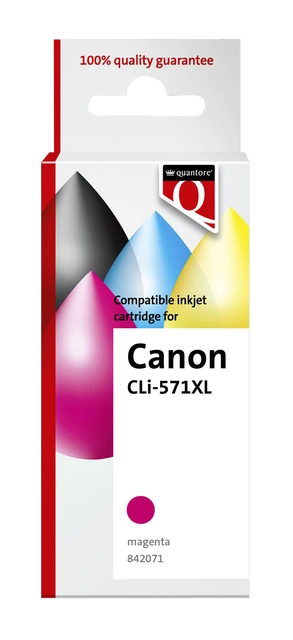 Een Inktcartridge Quantore alternatief tbv Canon CLI-571XL rood koop je bij VHK Kantoorartikelen