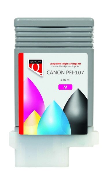 Een Inktcartridge Quantore alternatief tbv Canon PFI-107 rood koop je bij VHK Kantoorartikelen