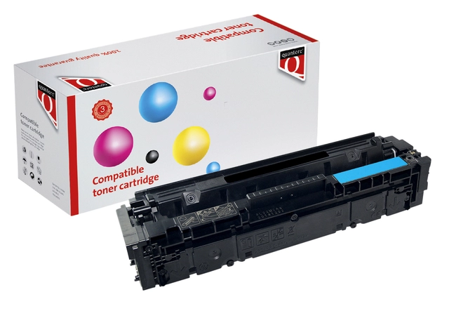 Een Tonercartridge Quantore alternatief tbv HP CF541A 203A blauw koop je bij VHK Kantoorartikelen