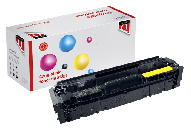 Een Tonercartridge Quantore alternatief tbv HP CF542A 203A geel koop je bij Hoekmankantoorartikelen.nl