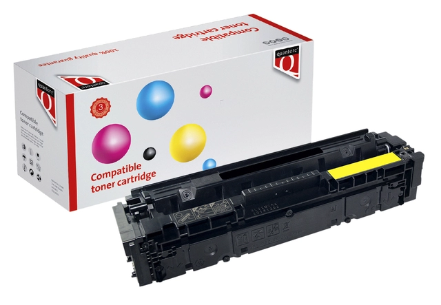 Een Tonercartridge Quantore alternatief tbv HP CF542X 203X geel koop je bij VHK Kantoorartikelen