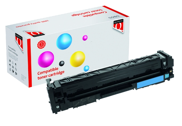 Een Tonercartridge Quantore alternatief tbv HP CF531A 205A blauw koop je bij VHK Kantoorartikelen