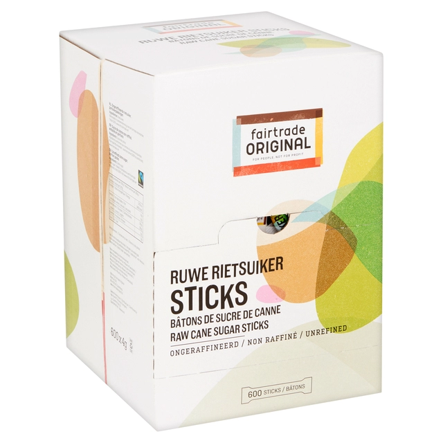 Een Rietsuikersticks Fairtrade Original 600 stuks koop je bij VHK Kantoorartikelen