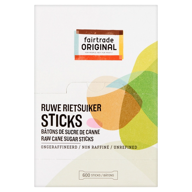 Een Rietsuikersticks Fairtrade Original 600 stuks koop je bij VHK Kantoorartikelen