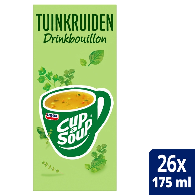 Een Cup-a-Soup Unox heldere bouillon tuinkruiden 26x175ml koop je bij Hoekmankantoorartikelen.nl