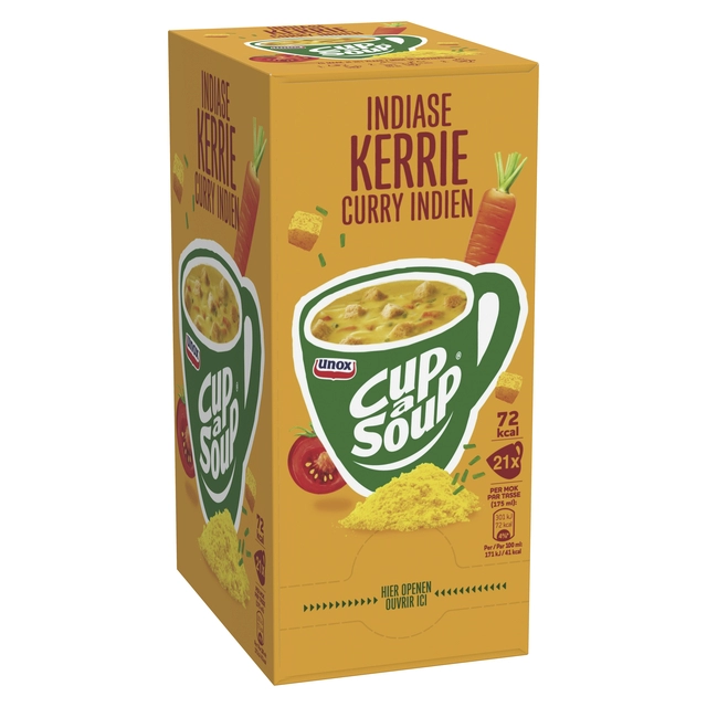 Een Cup-a-Soup Unox Indiase kerrie 21x175ml koop je bij Hoekmankantoorartikelen.nl