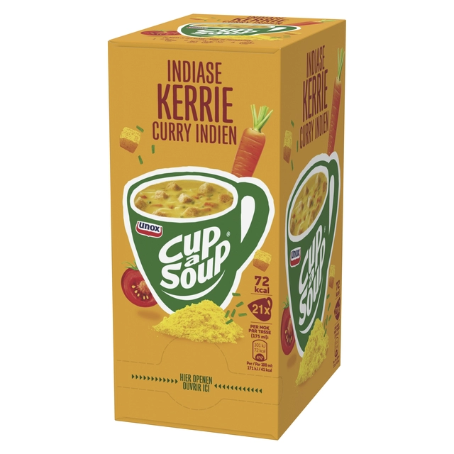 Een Cup-a-Soup Unox Indiase kerrie 21x175ml koop je bij Hoekmankantoorartikelen.nl