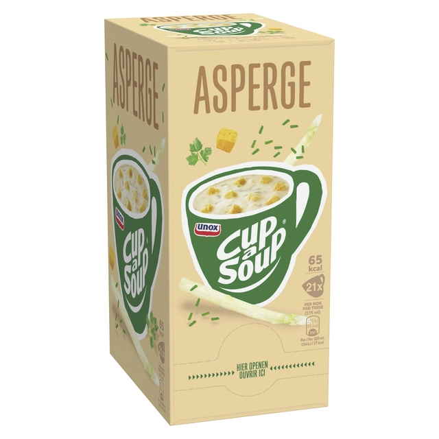 Een Cup-a-Soup Unox asperge 21x175ml koop je bij Hoekmankantoorartikelen.nl