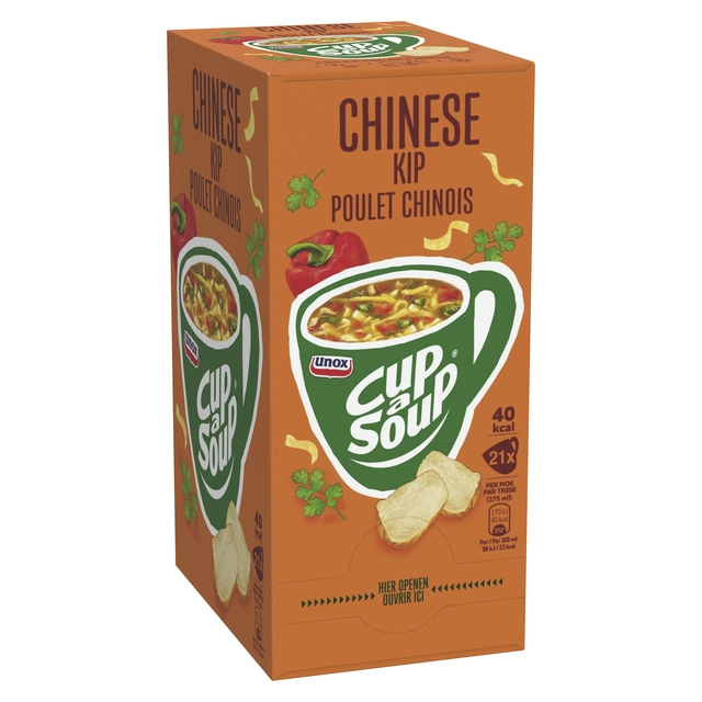 Een Cup-a-Soup Unox Chinese kip 21x175ml koop je bij Hoekmankantoorartikelen.nl