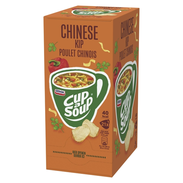 Een Cup-a-Soup Unox Chinese kip 21x175ml koop je bij Hoekmankantoorartikelen.nl