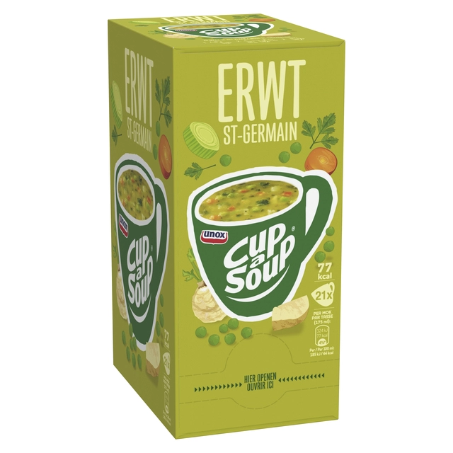 Een Cup-a-Soup Unox erwtensoep 21x175ml koop je bij Hoekmankantoorartikelen.nl