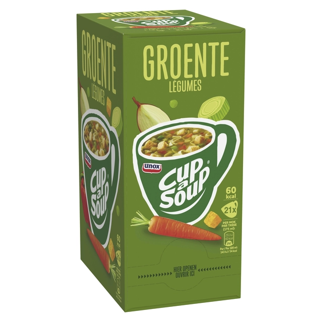 Een Cup-a-Soup Unox groente 21x175ml koop je bij Hoekmankantoorartikelen.nl