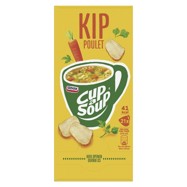 Een Cup-a-Soup Unox kip 21x175ml koop je bij Hoekmankantoorartikelen.nl