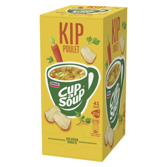 Een Cup-a-Soup Unox kip 21x175ml koop je bij Hoekmankantoorartikelen.nl