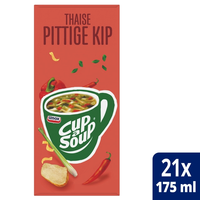 Een Cup-a-Soup Unox Thaise pittige kip 21x175ml koop je bij Hoekmankantoorartikelen.nl